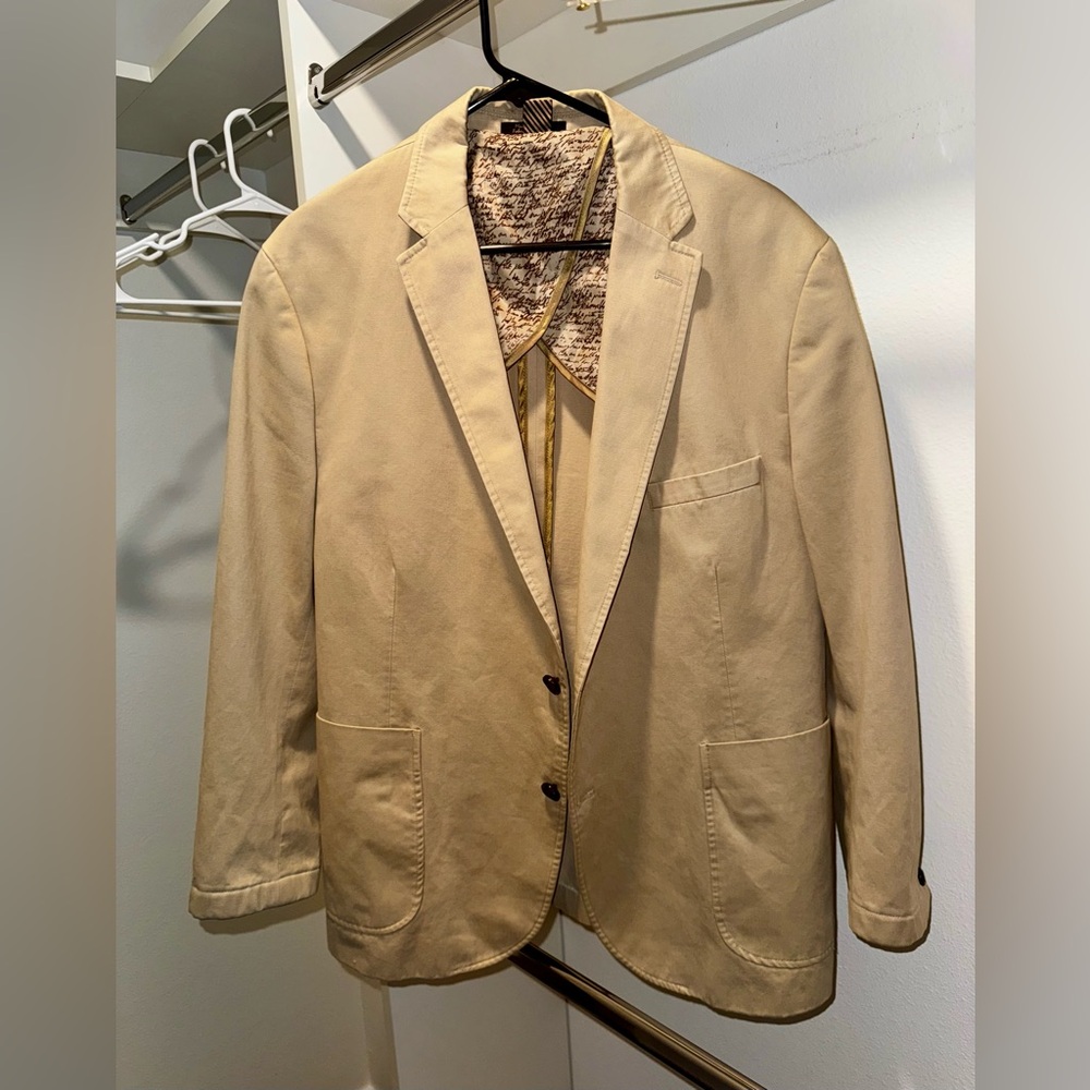 "1 like no other" Men's Suit Jacket- Unique British Design Tailored Fit 46"